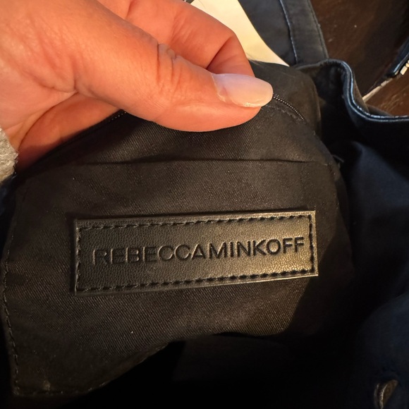 Rebecca Minkoff Black Minimalist Canvas Backpack with Drawstring Closure main image 5